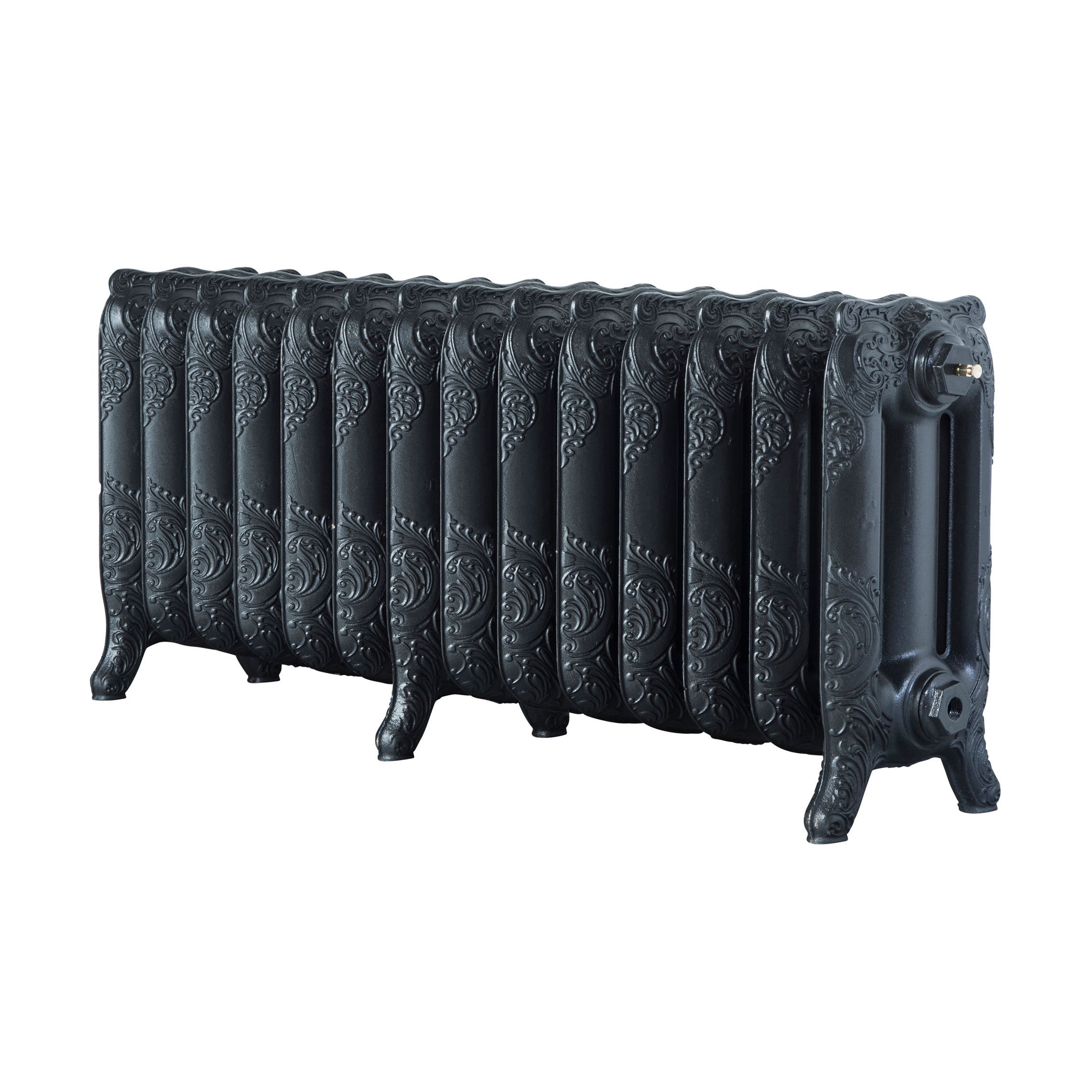 Arroll Montmartre Pewter 3 Column Radiator, (W)1154mm x (H)470mm