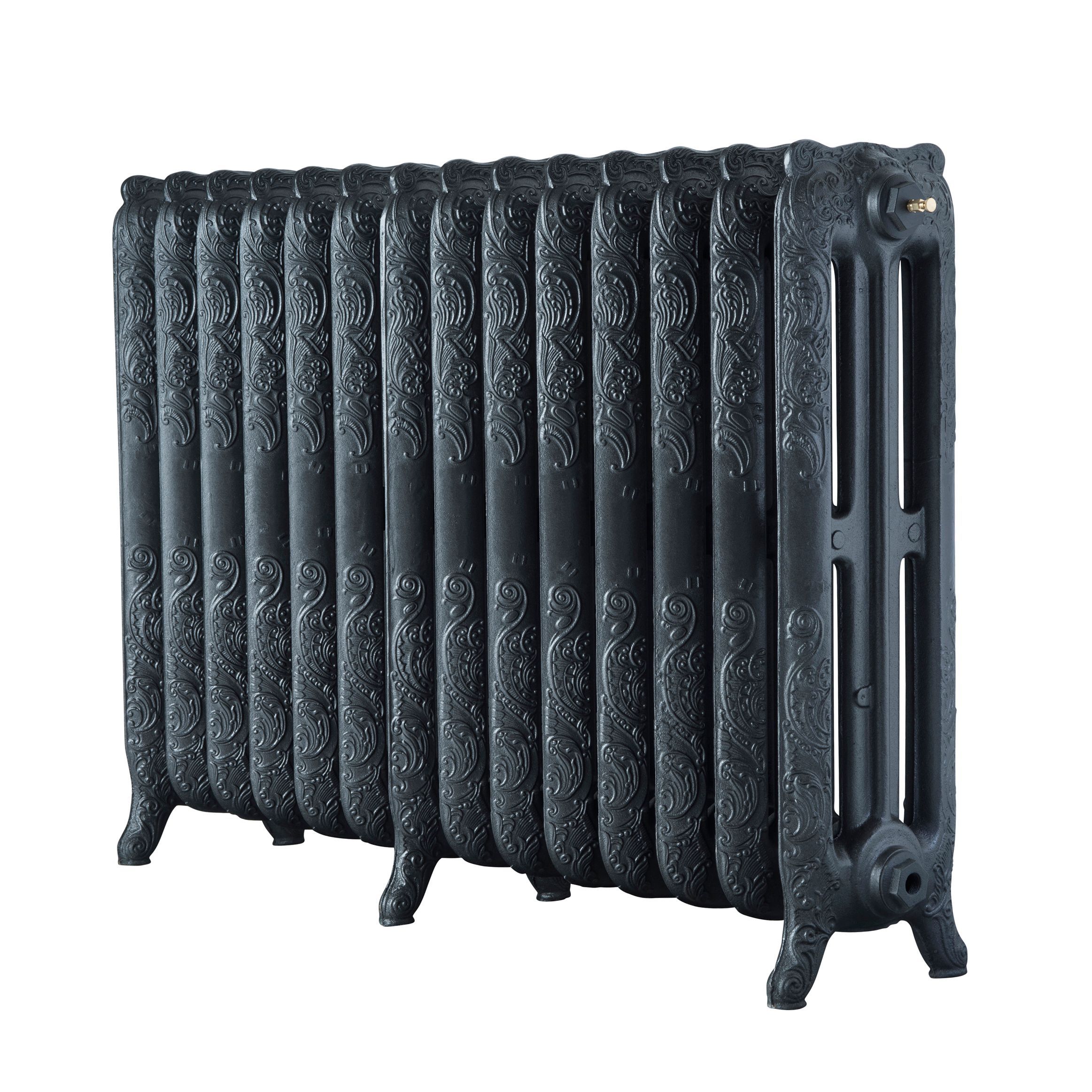 Arroll Montmartre Pewter 3 Column Radiator, (W)1154mm x (H)760mm