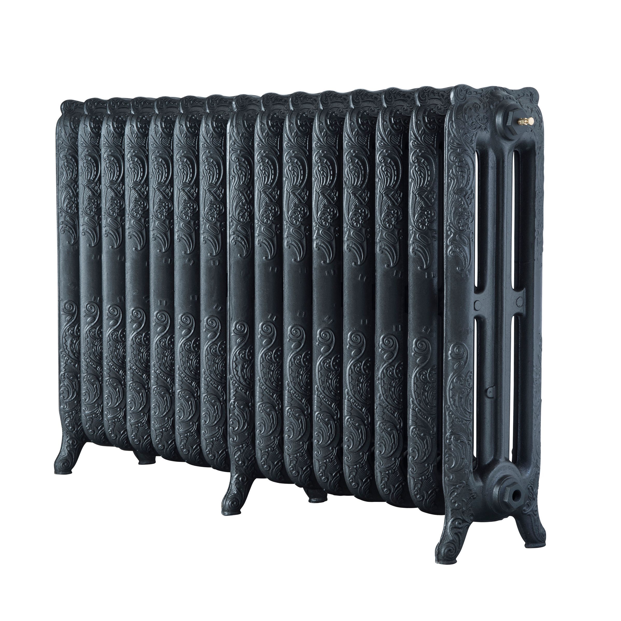 Arroll Montmartre Pewter 3 Column Radiator, (W)1234mm x (H)760mm