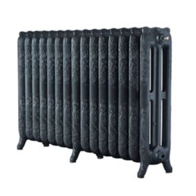 Arroll Montmartre Pewter 3 Column Radiator, (W)1234mm x (H)760mm