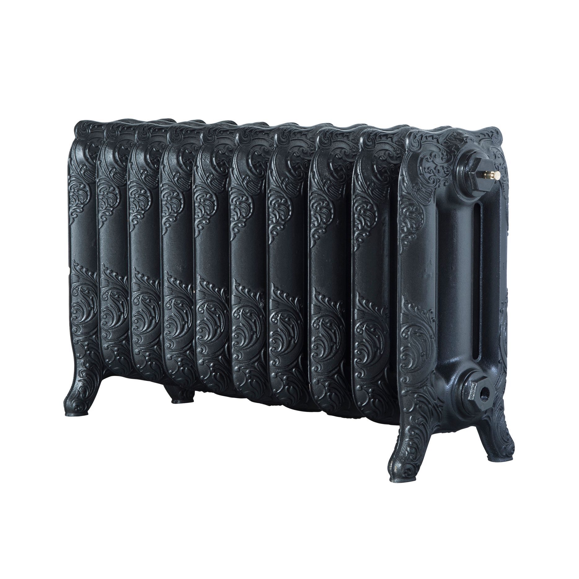 Arroll Montmartre Pewter 3 Column Radiator, (W)834mm x (H)470mm