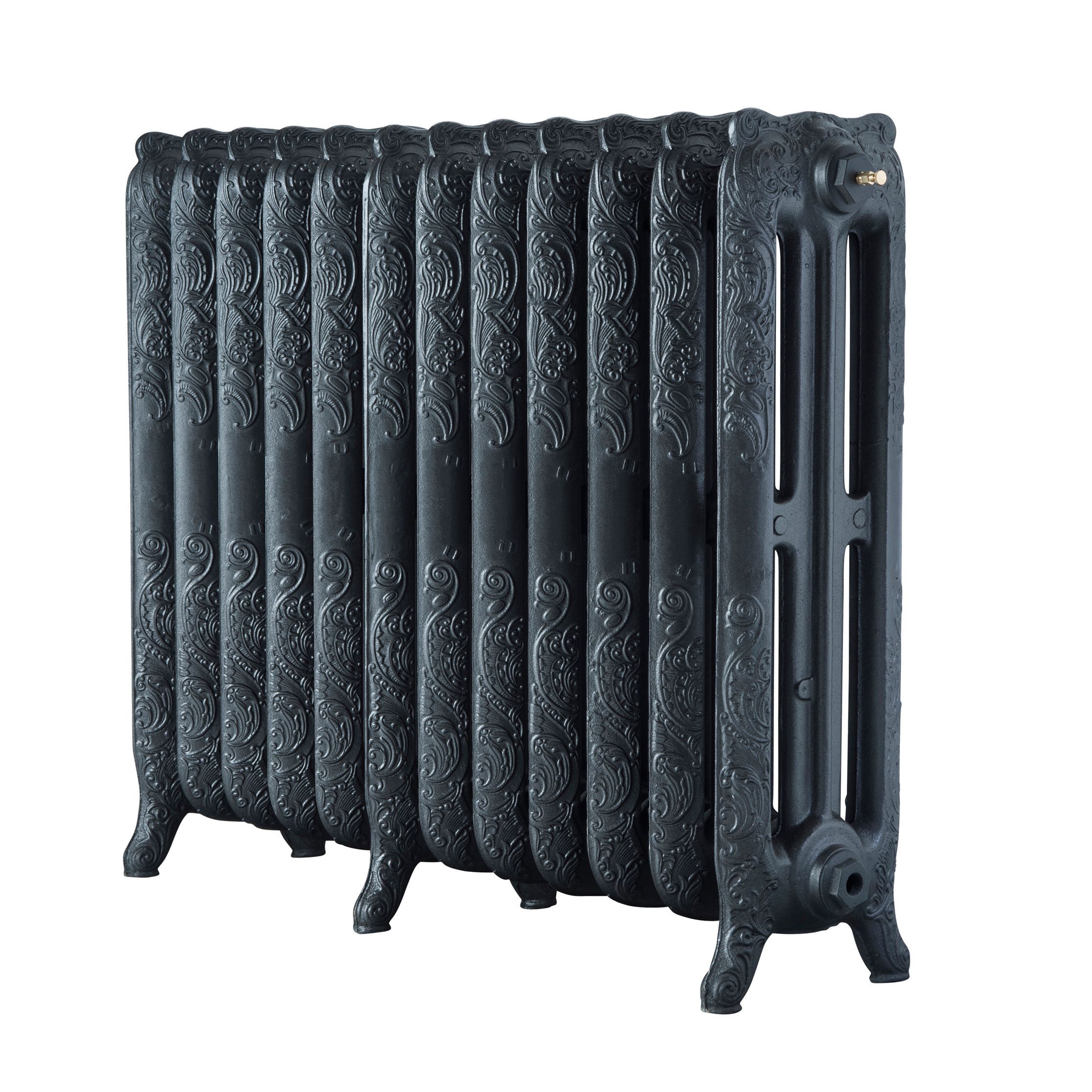 Arroll Montmartre Pewter 3 Column Radiator, (W)994mm x (H)760mm