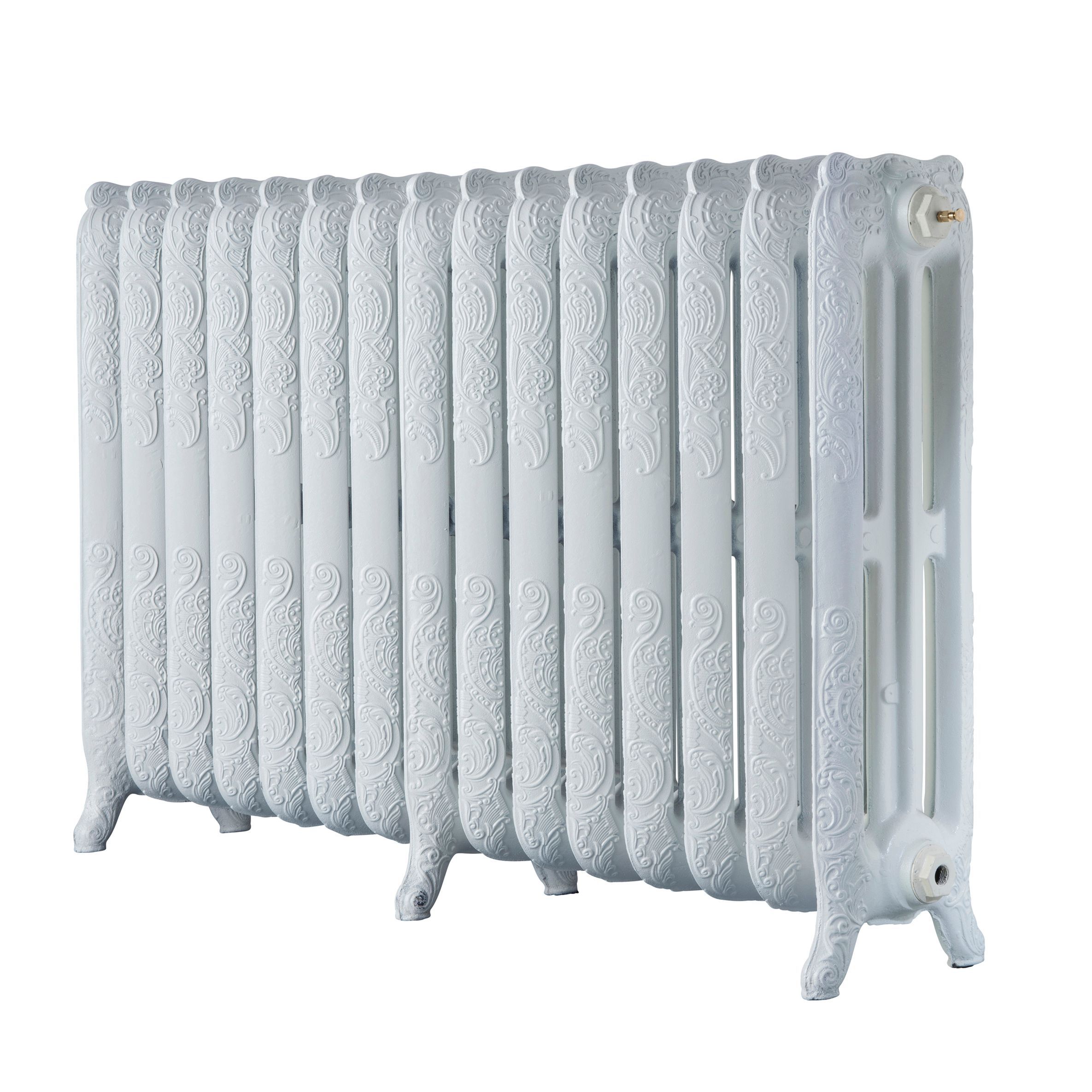Arroll Montmartre White 3 Column Radiator, (W)1234mm x (H)760mm