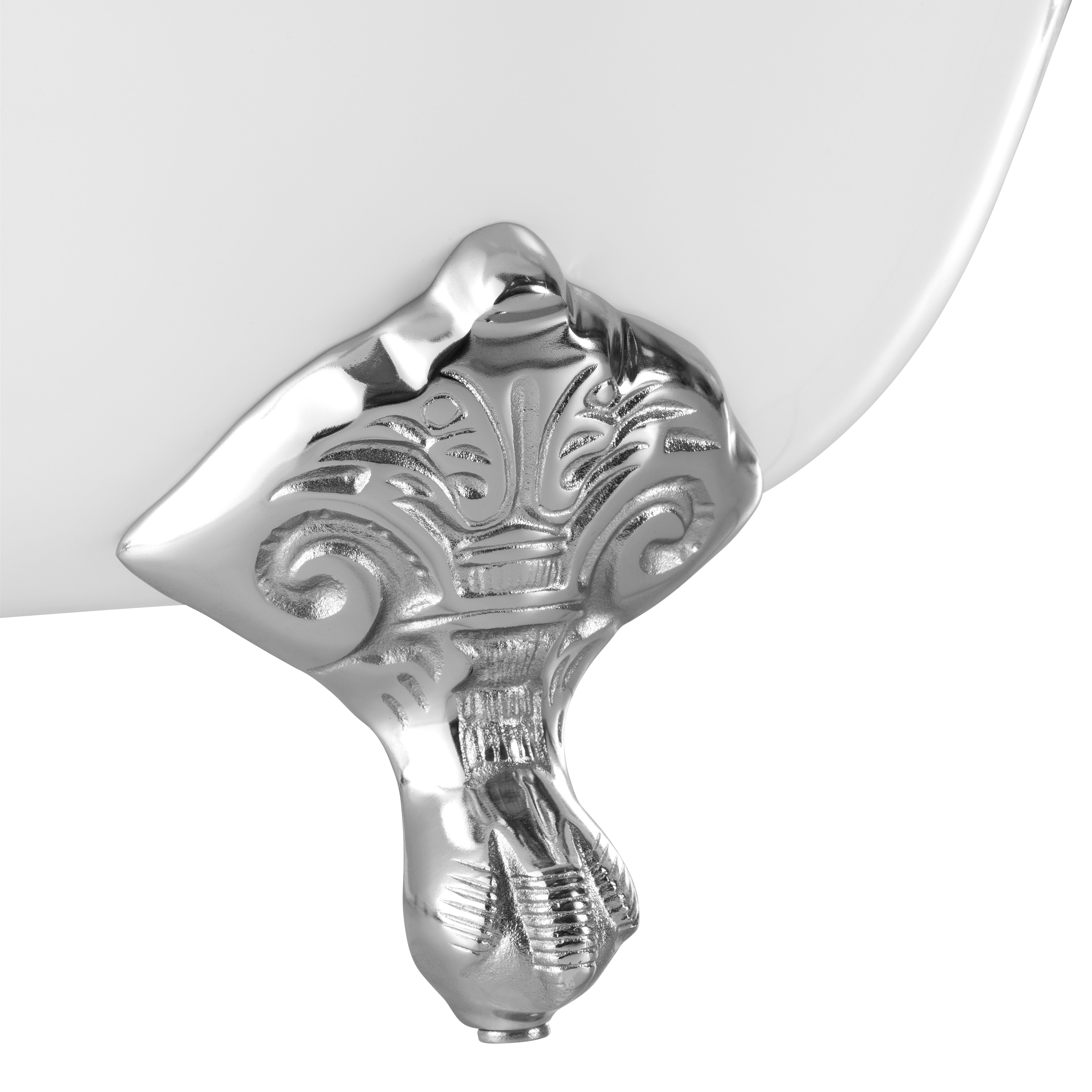 Arroll Moulin Gloss White Roll-top Double ended Bath & with claw bath feet (L)170cm (W)77cm