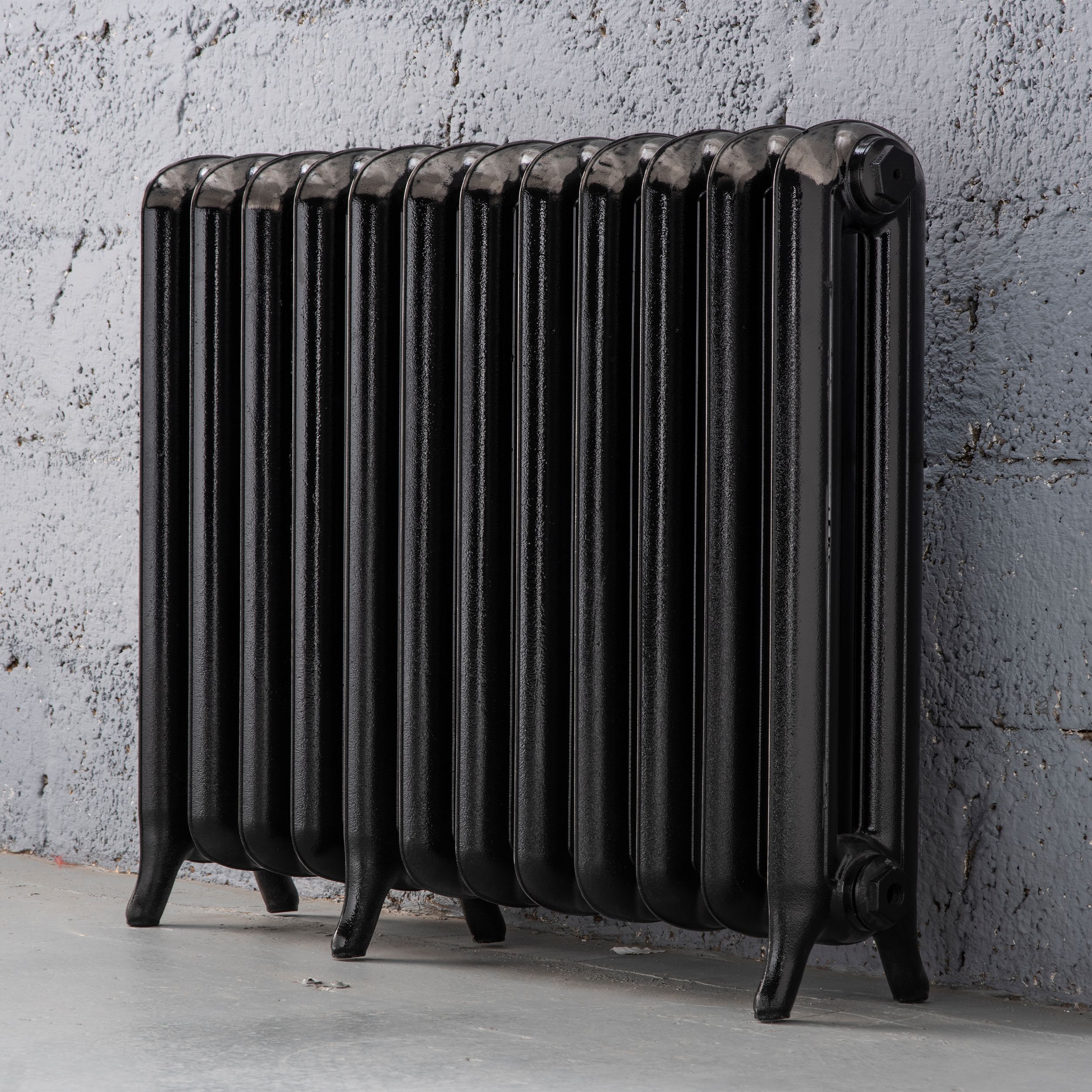 Arroll Princess Cast iron Black 12 Column Radiator, (W)946mm x (H)549mm