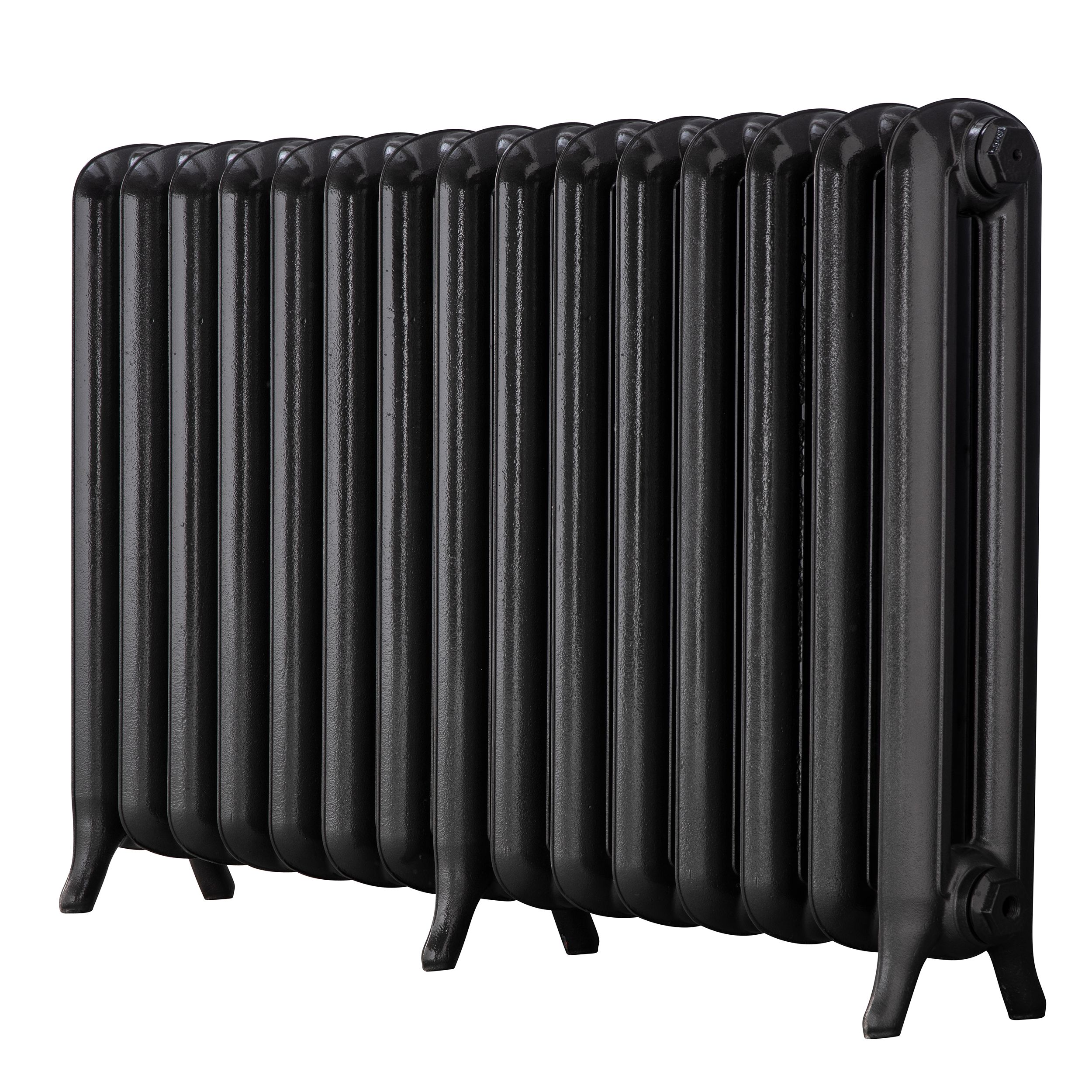 Arroll Princess Cast iron Pewter 15 Column Radiator, (W)1174mm x (H)748mm