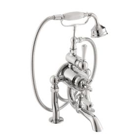 Arroll TRV Chrome effect Surface-mounted Double Mixer Tap with Hand shower