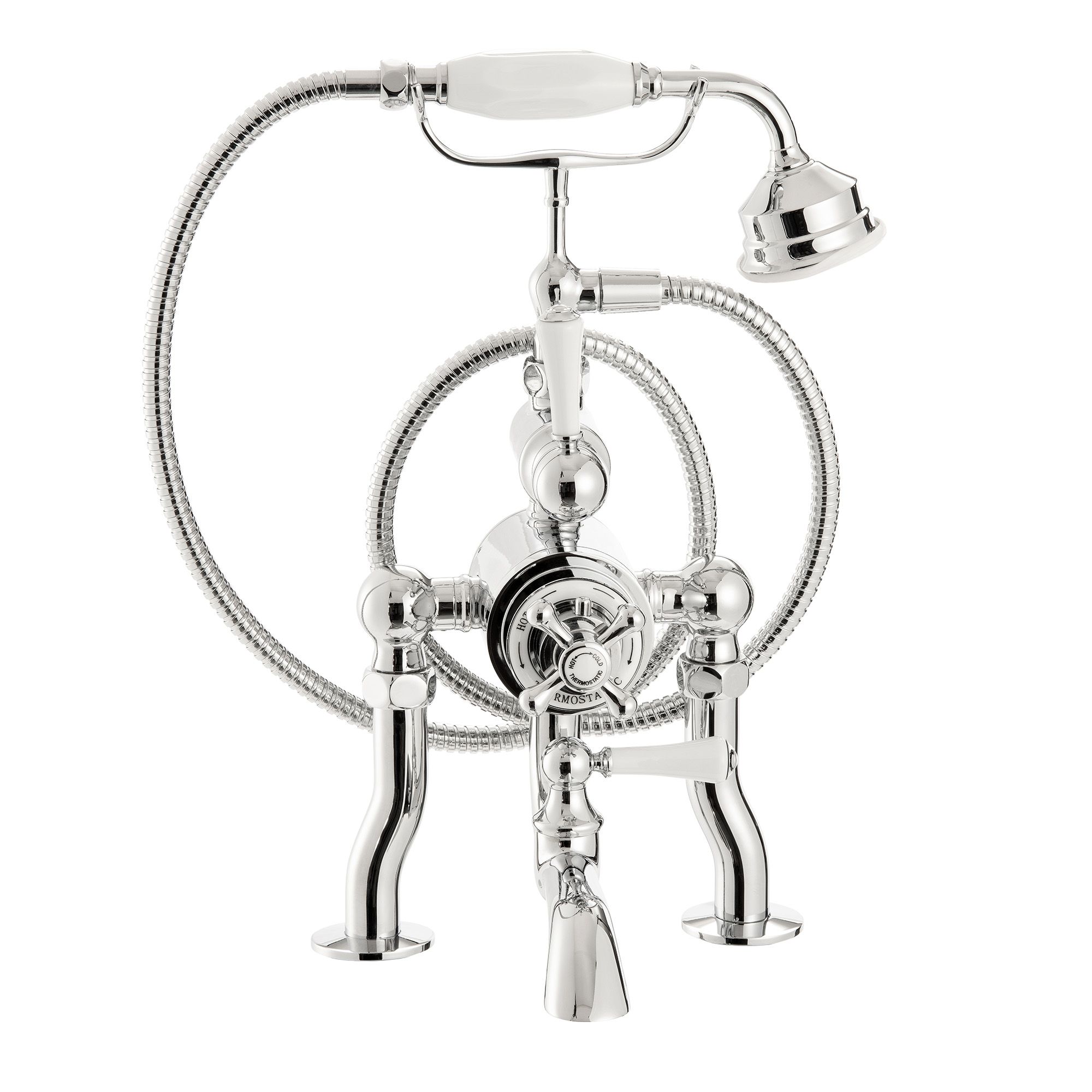 Arroll TRV Chrome effect Surface-mounted Mixer Tap with Hand shower