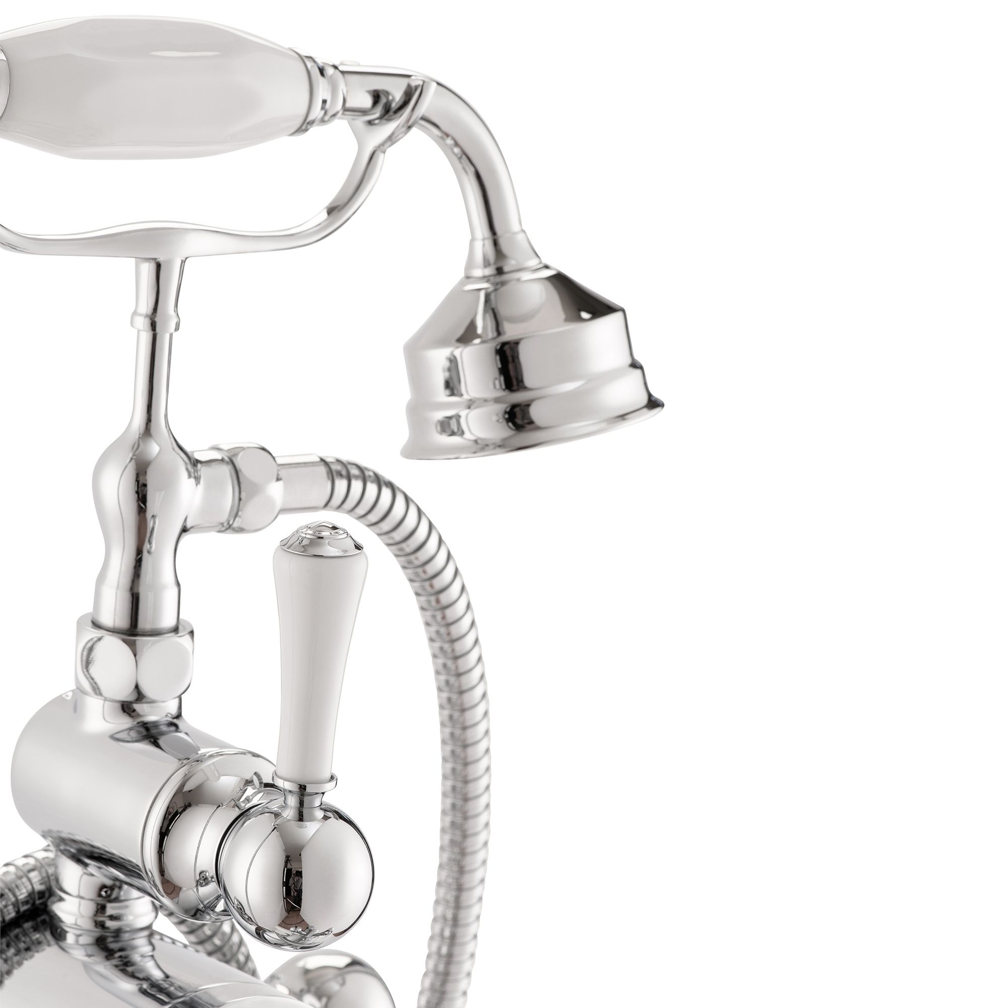 Arroll TRV Chrome effect Surface-mounted Mixer Tap with Hand shower