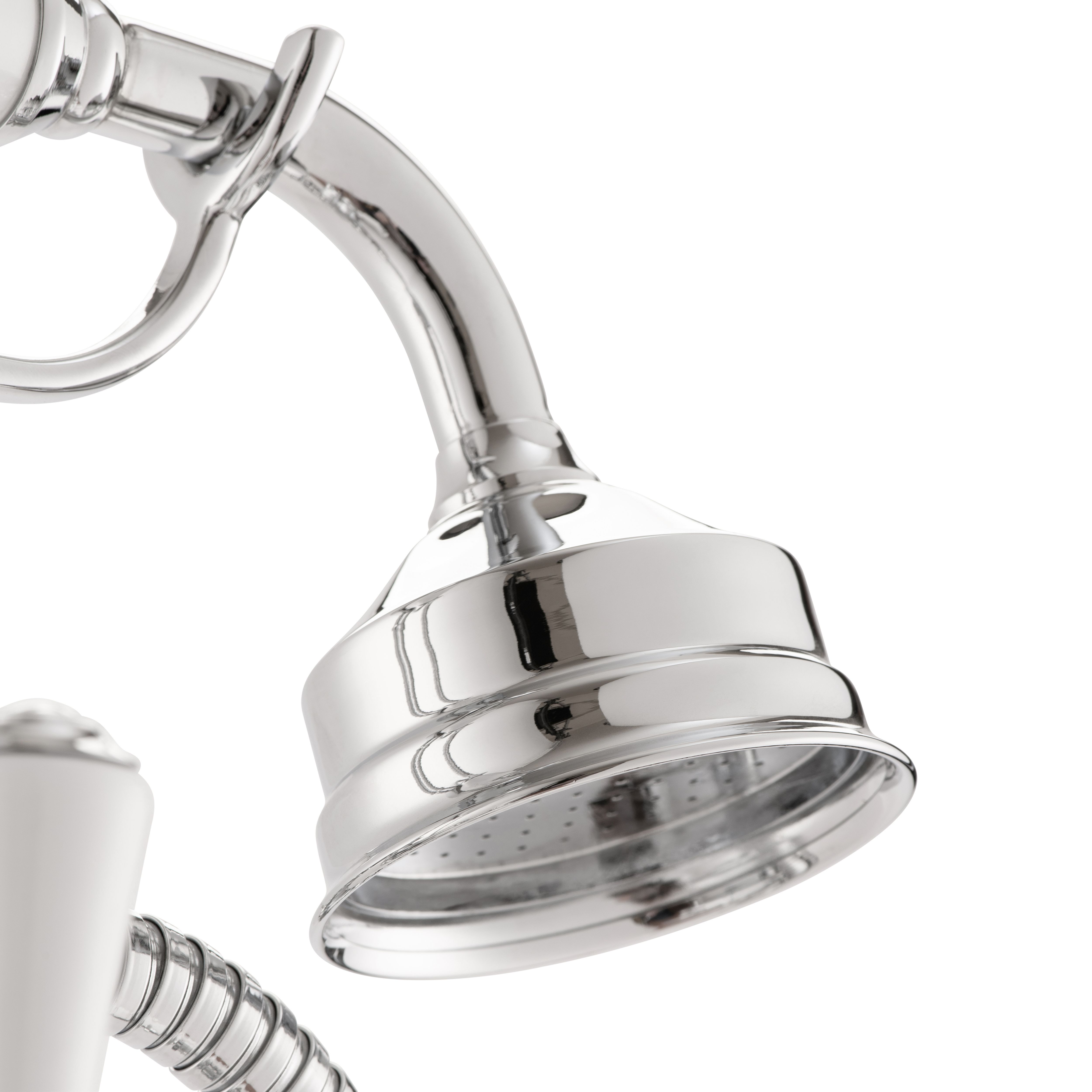 Arroll TRV Chrome effect Surface-mounted Mixer Tap with Hand shower