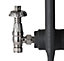Arroll UK18 Black Angled Thermostatic Radiator valve