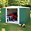 Arrow Greenvale 10x8 Apex Green & white Metal Shed with floor - Assembly service included