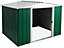 Arrow Greenvale 10x8 ft Apex Green & white Metal 2 door Shed
