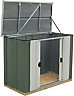 Arrow Greenvale 4x2 ft Pent Green & white Metal 2 door Shed with floor - Assembly service included