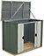 Arrow Greenvale 4x2 ft Pent Green & white Metal 2 door Shed with floor - Assembly service included