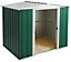 Arrow Greenvale 8x6 ft Apex Green & white Metal 2 door Shed with floor