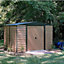 Arrow Woodvale 10x8 Apex Coffee Metal Shed with floor - Assembly service included