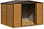Arrow Woodvale 10x8 ft Apex Coffee Metal 2 door Shed with floor