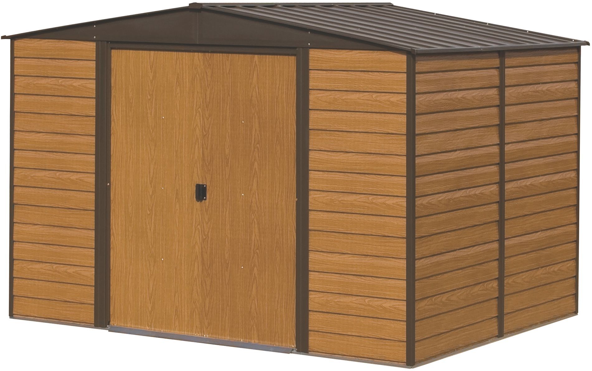 arrow woodvale 12x10 apex metal shed diy at b&q