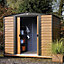 Arrow Woodvale 8x6 Apex Coffee Metal Shed with floor - Assembly service included
