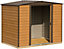 Arrow Woodvale 8x6 Apex Coffee Metal Shed with floor - Assembly service included