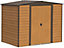 Arrow Woodvale 8x6 ft Apex Coffee Metal 2 door Shed with floor