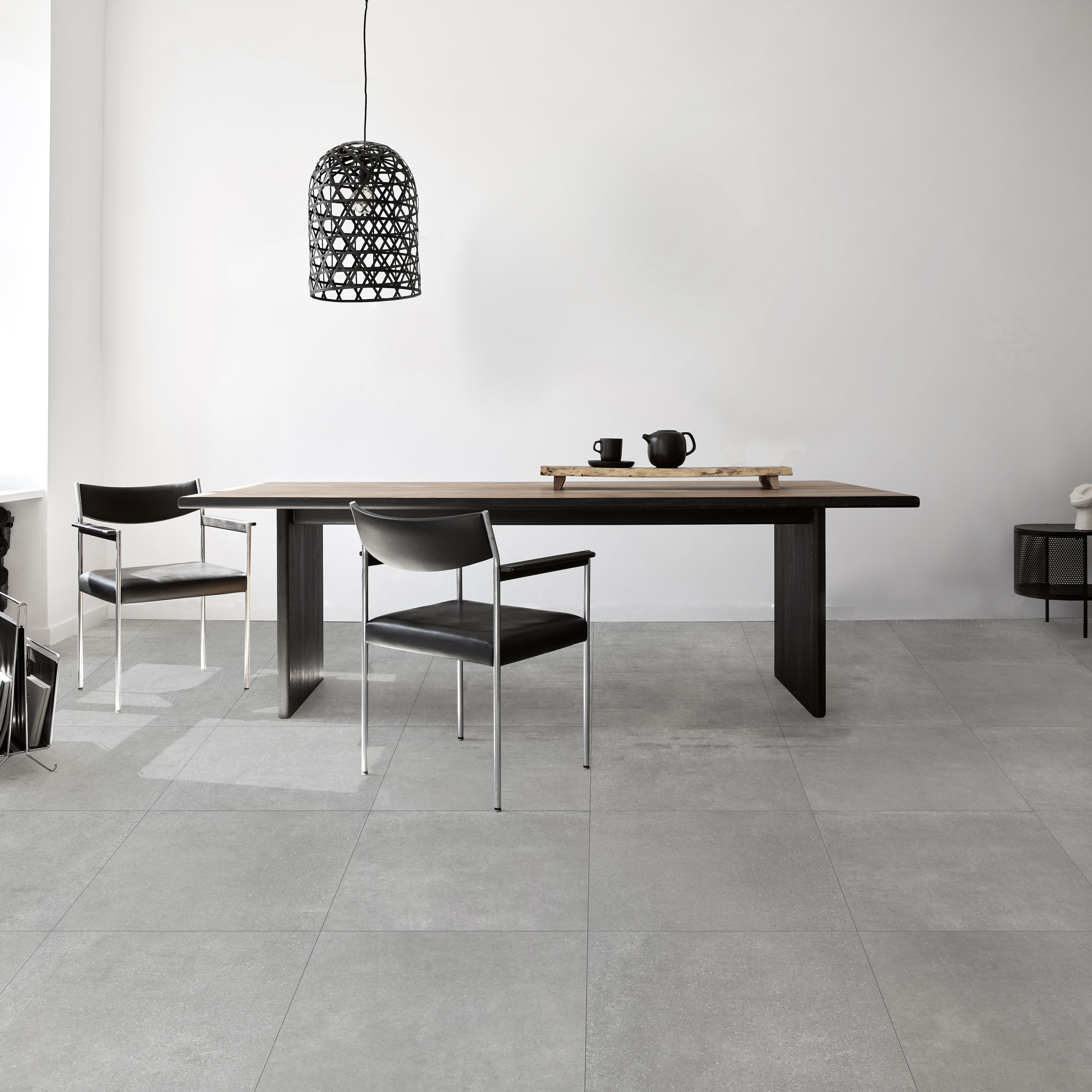 Arshi Grey Matt Concrete effect Porcelain Indoor Wall & floor Tile