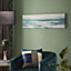 Art for the Home Abstract shores Landscape Blue Canvas art (H)30cm x (W)120cm