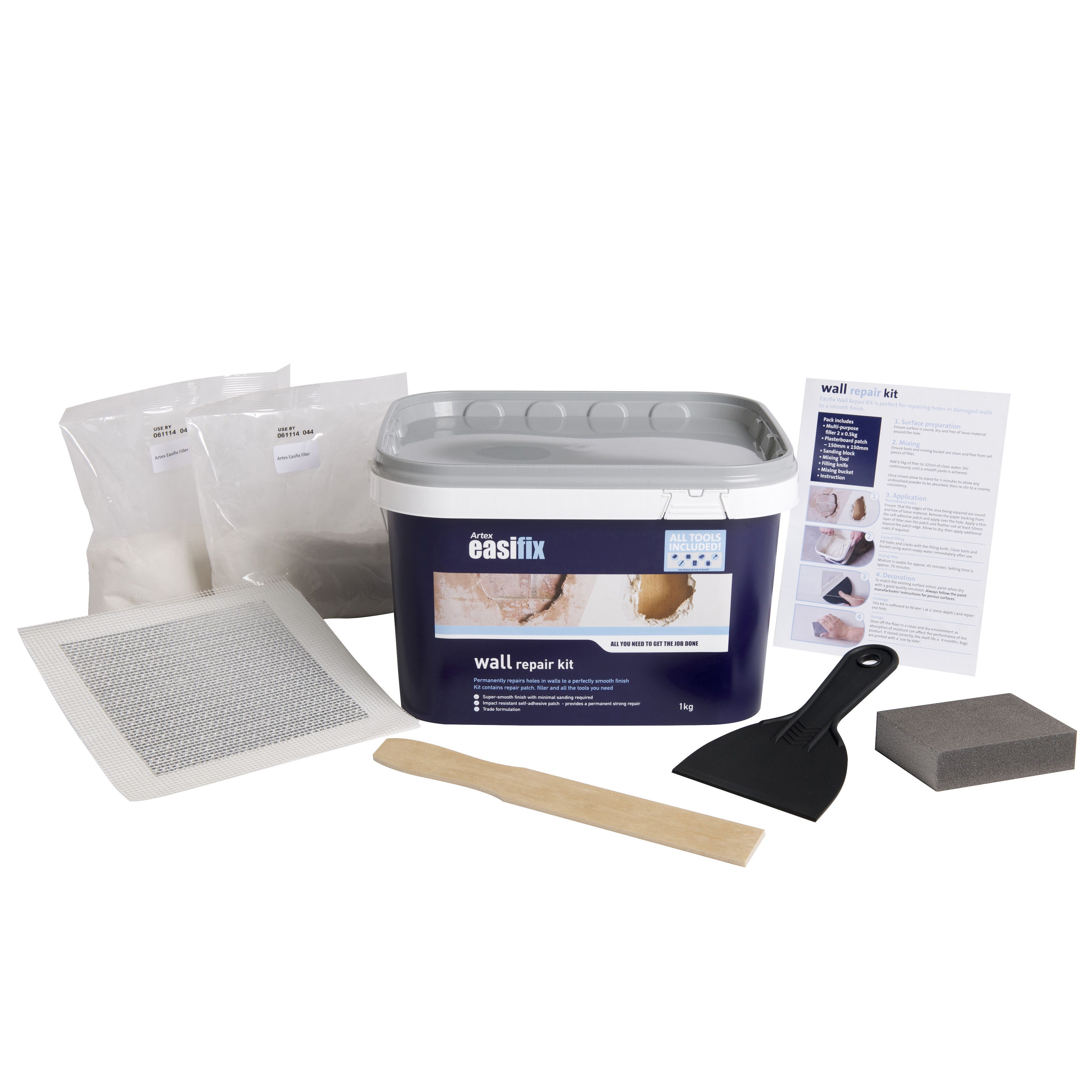 Heads Up Industries EZ Fix Rip Repair Fabric and Canvas Kit for small  holes, burns and tears., 47607
