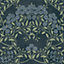 Arthouse Blue & Green Floral Trail Smooth Wallpaper