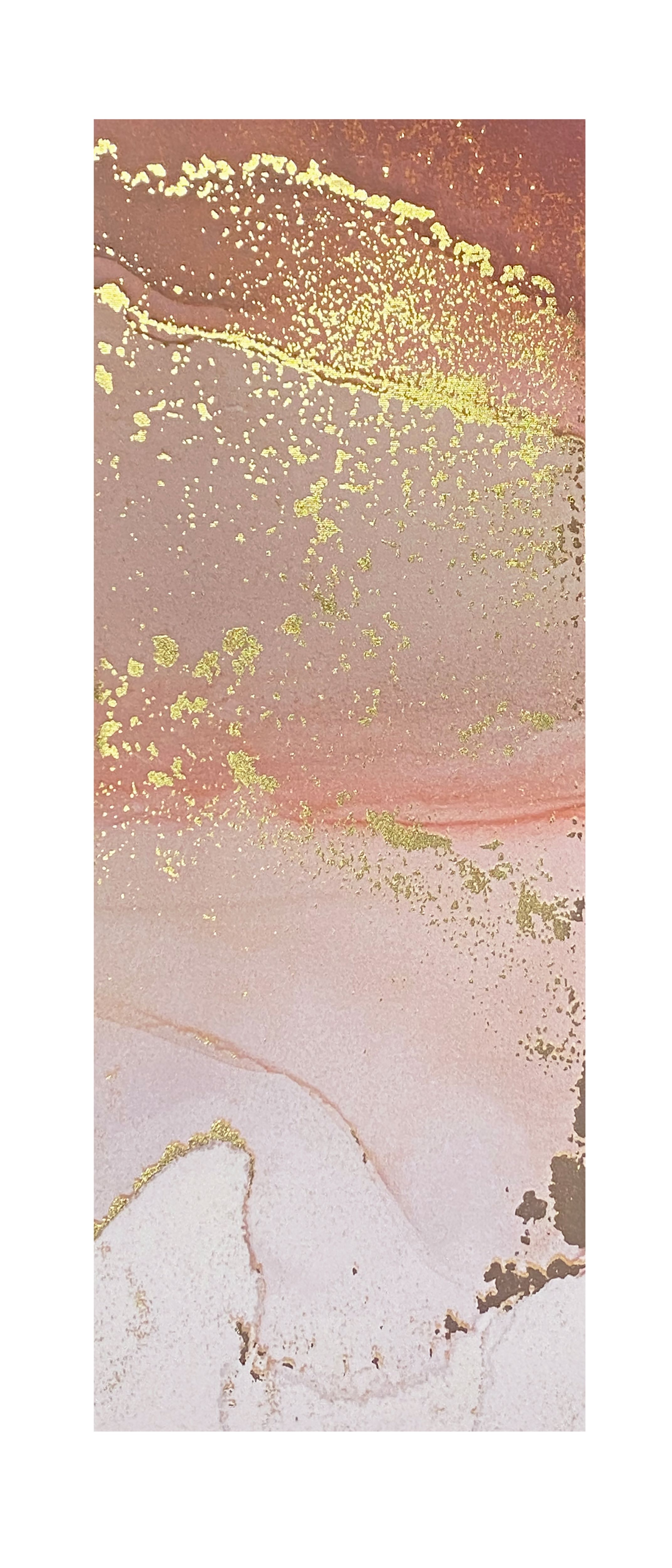 Arthouse Blush Abstract Pink & Gold Canvas art, Set of 3 (H)66cm x (W)48cm