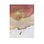 Arthouse Blush Abstract Pink & Gold Canvas art, Set of 3 (H)66cm x (W)48cm
