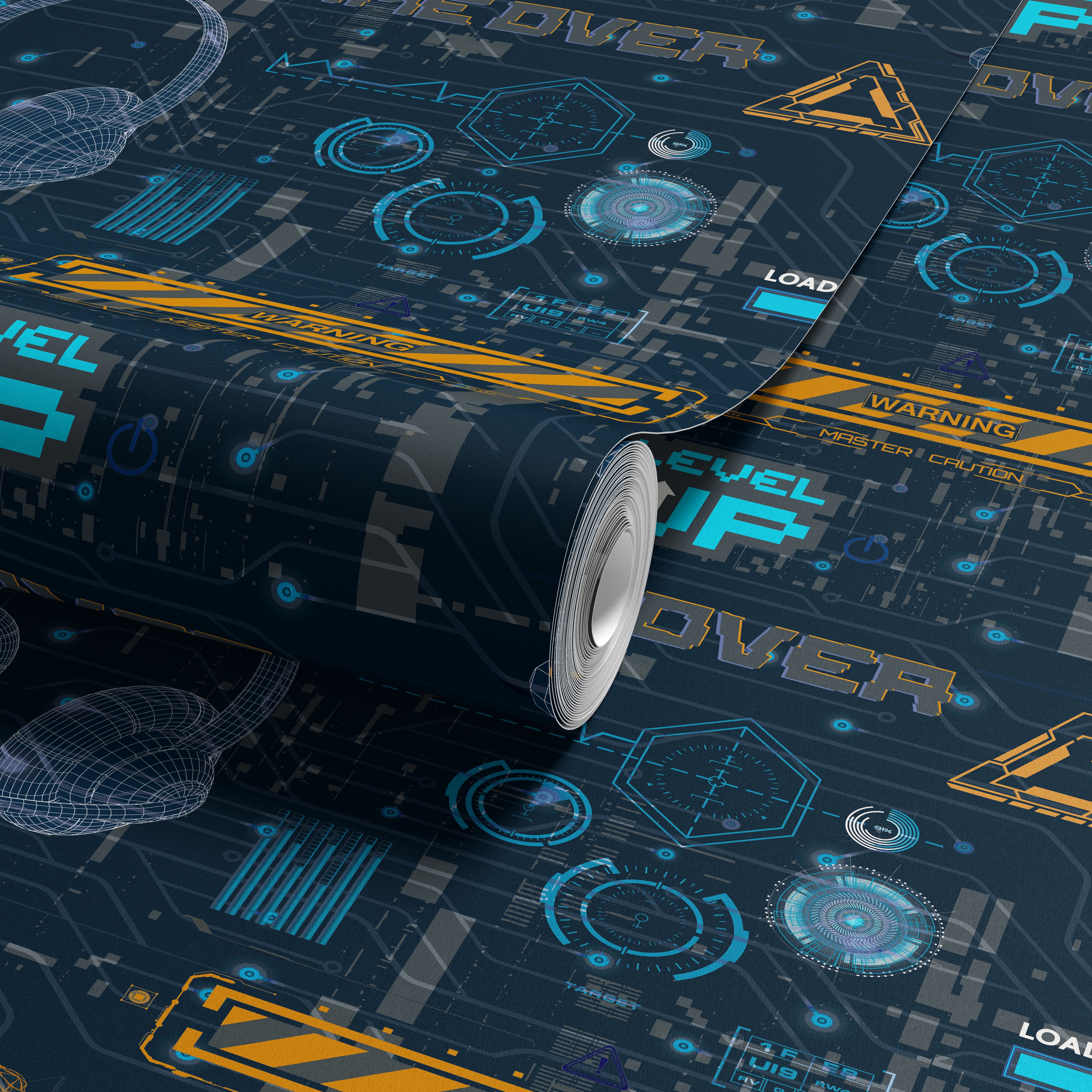 Arthouse Dark Blue Gamer Children's Smooth Wallpaper