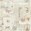 Arthouse Felicity Natural Romantic collage Wallpaper