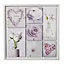 Arthouse Inspirations collage Pink Canvas art (H)700mm (W)700mm