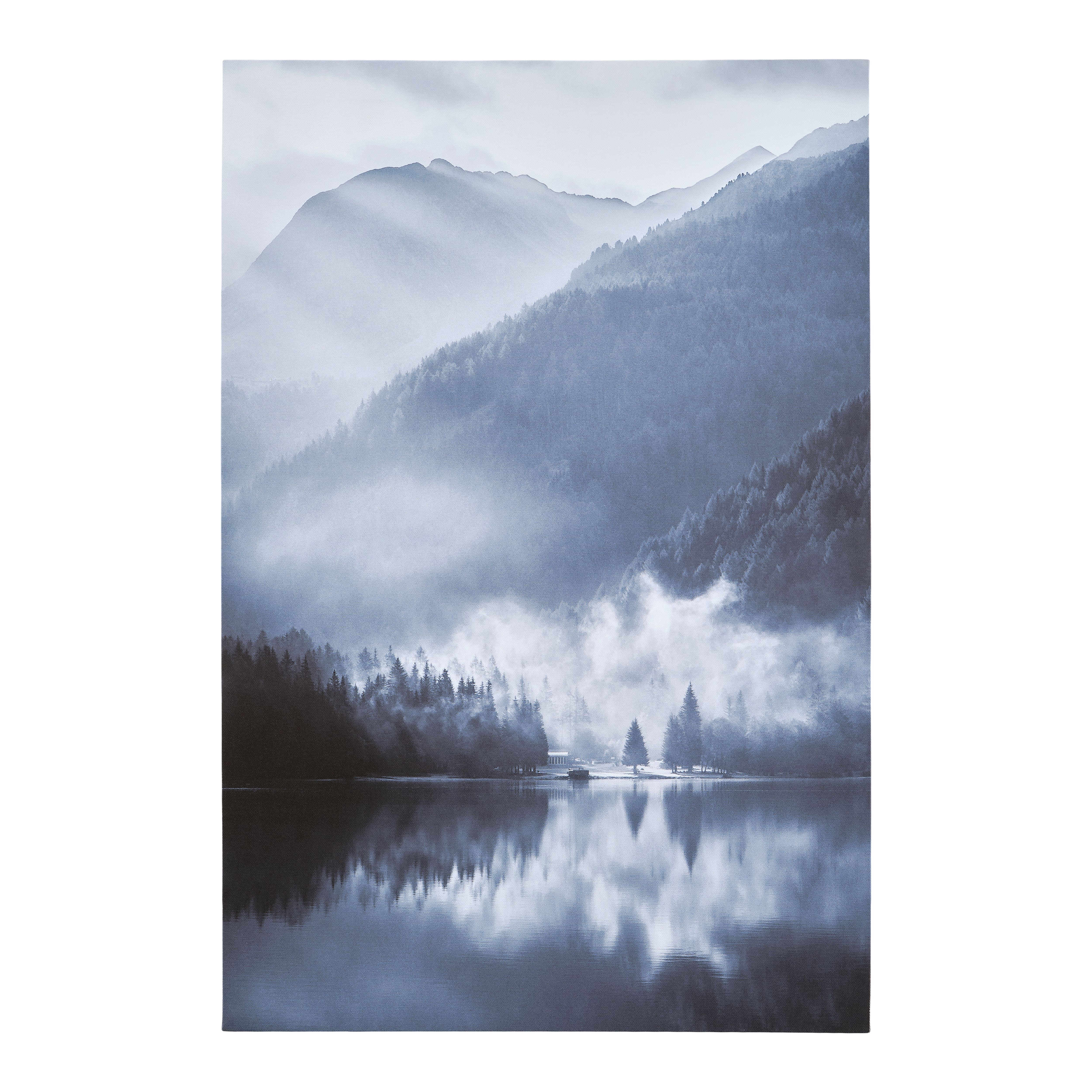 Arthouse Mountain Blue Canvas art (H)60cm x (W)40cm