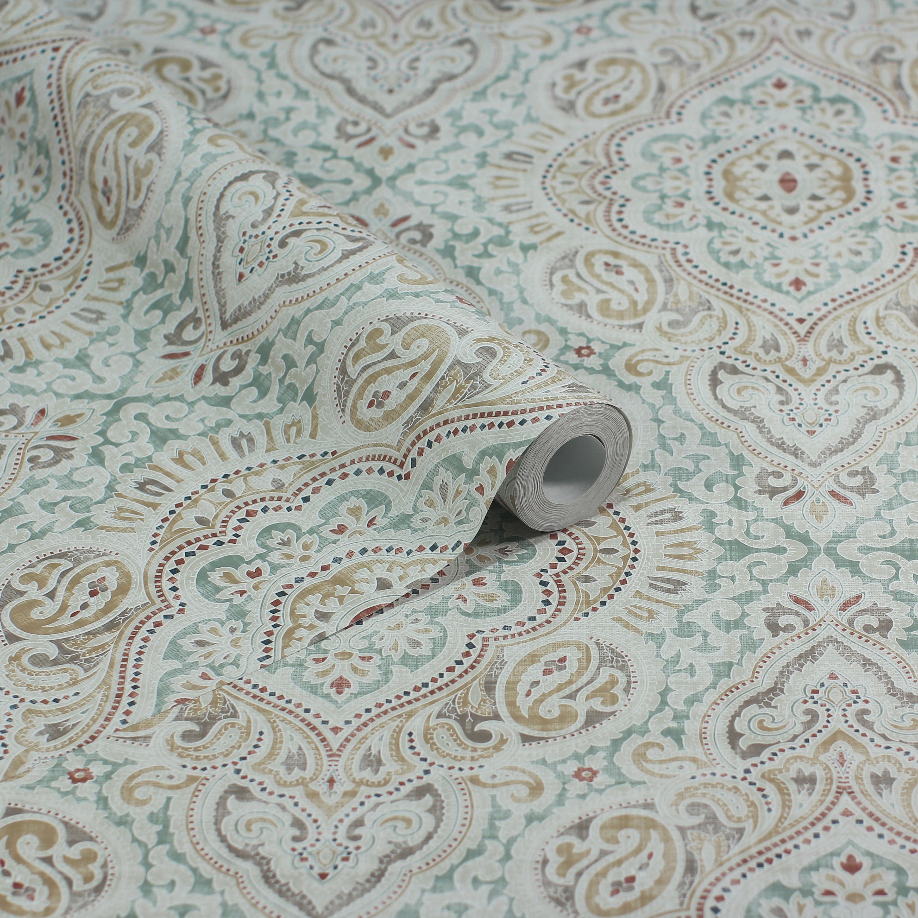 Arthouse Multicolour Paisley Damask Smooth Wallpaper