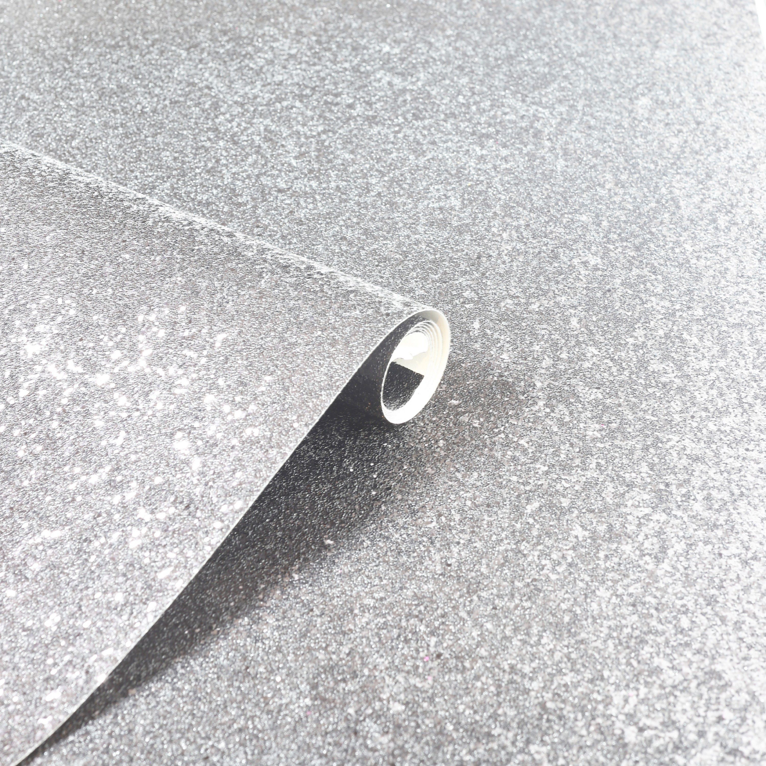Arthouse Silver Sequin Sparkle Silver glitter effect Textured Wallpaper