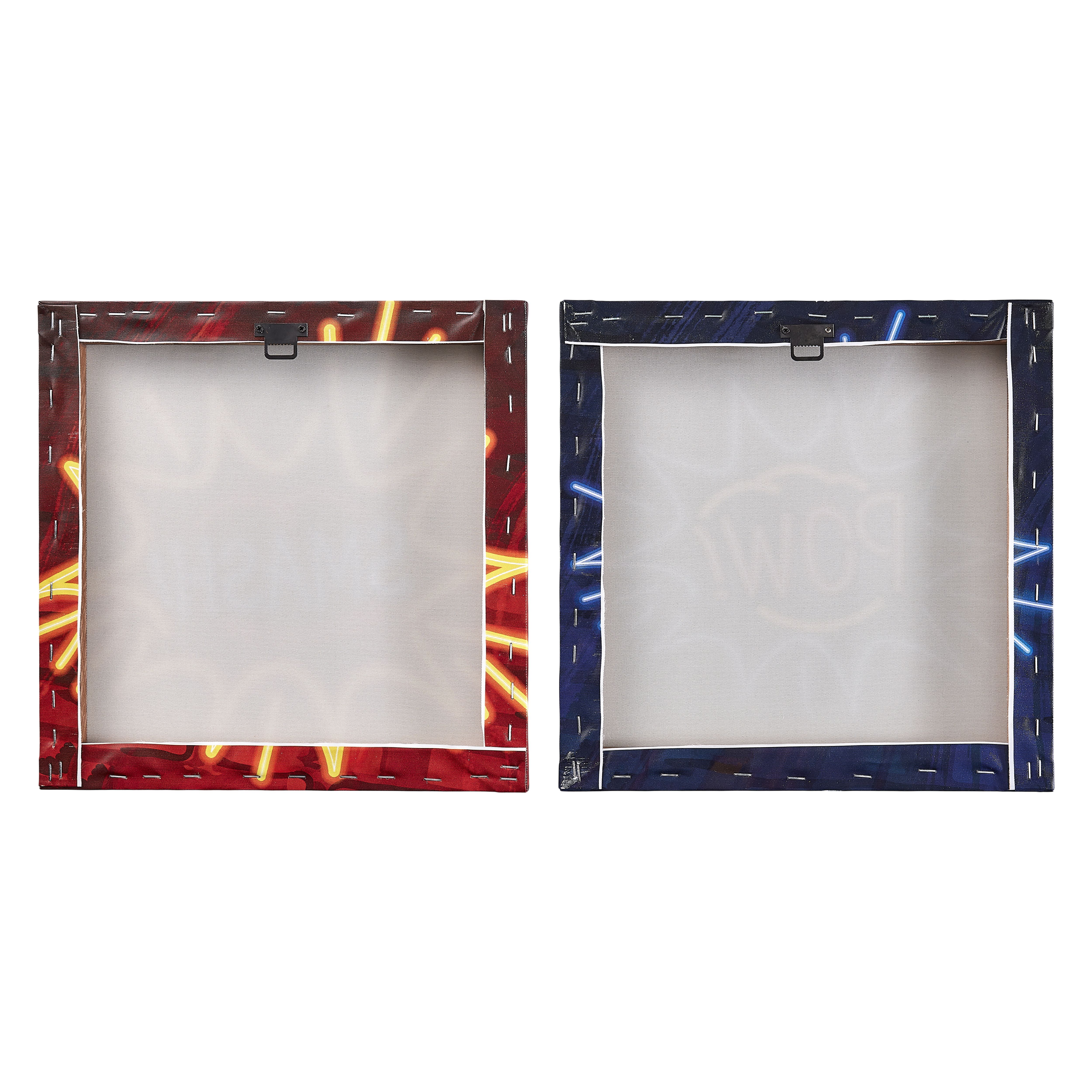 Arthouse Smash & pow Typography Multicolour Canvas art, Set of 2 (H)30cm x (W)30cm