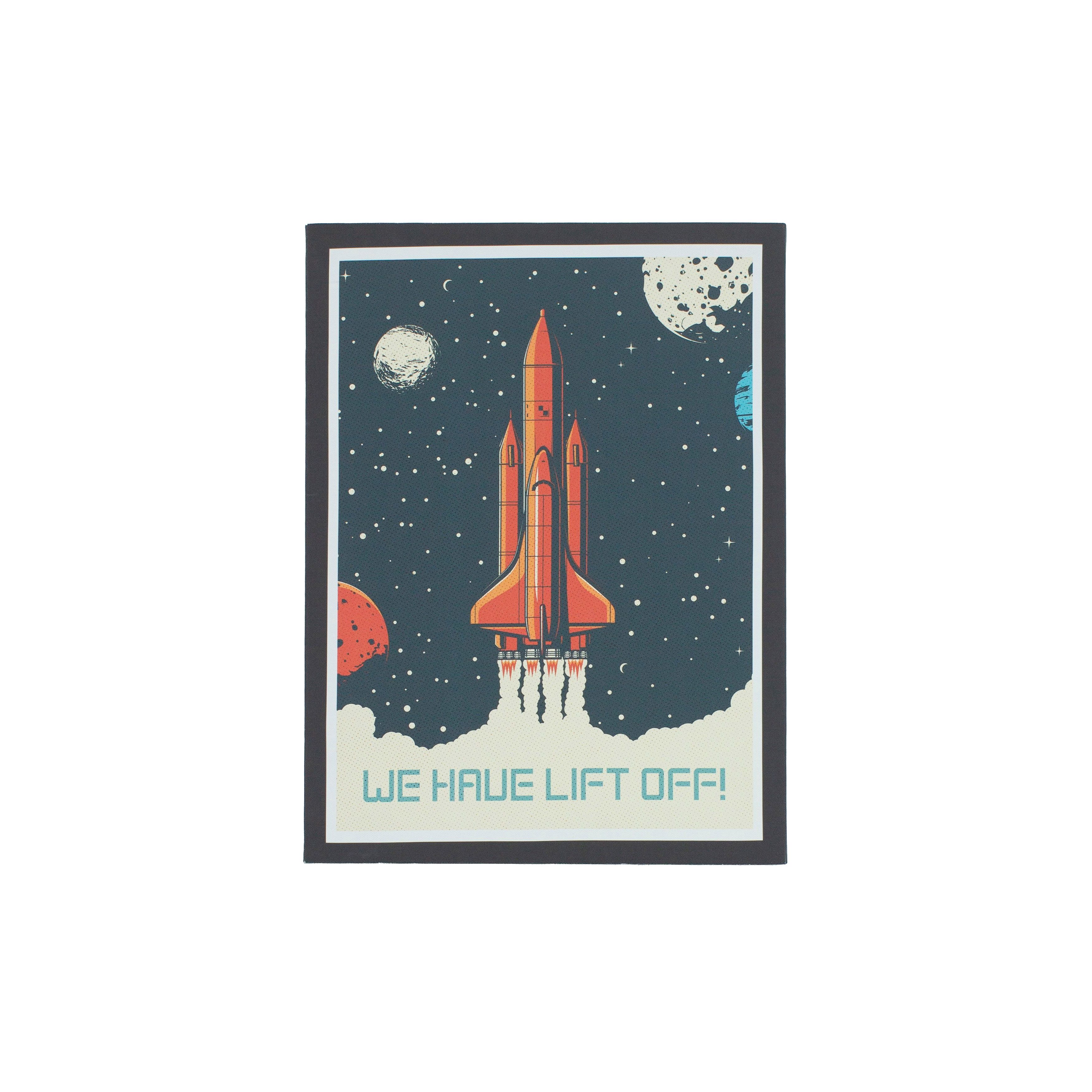 Arthouse Space Black & Red Canvas art, Set of 2 (H)40cm x (W)30cm