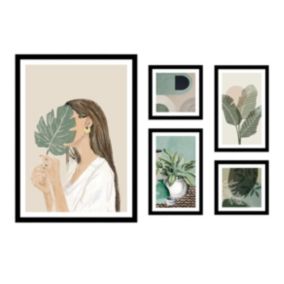 Arthouse Still Life Sage Canvas art, Set of 5