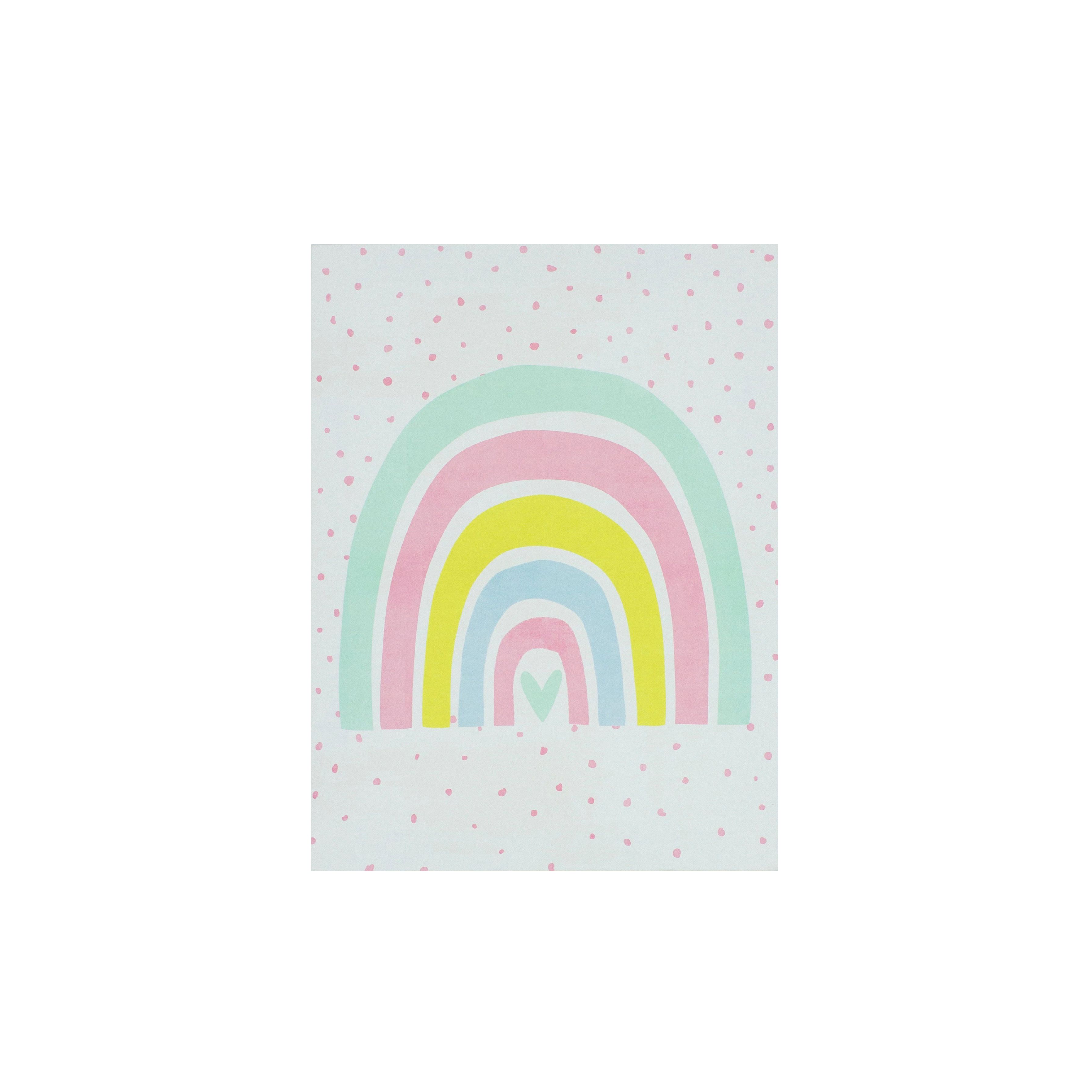 Arthouse Sunshine & Rainbow Pink Canvas art, Set of 2 (H)40cm x (W)30cm