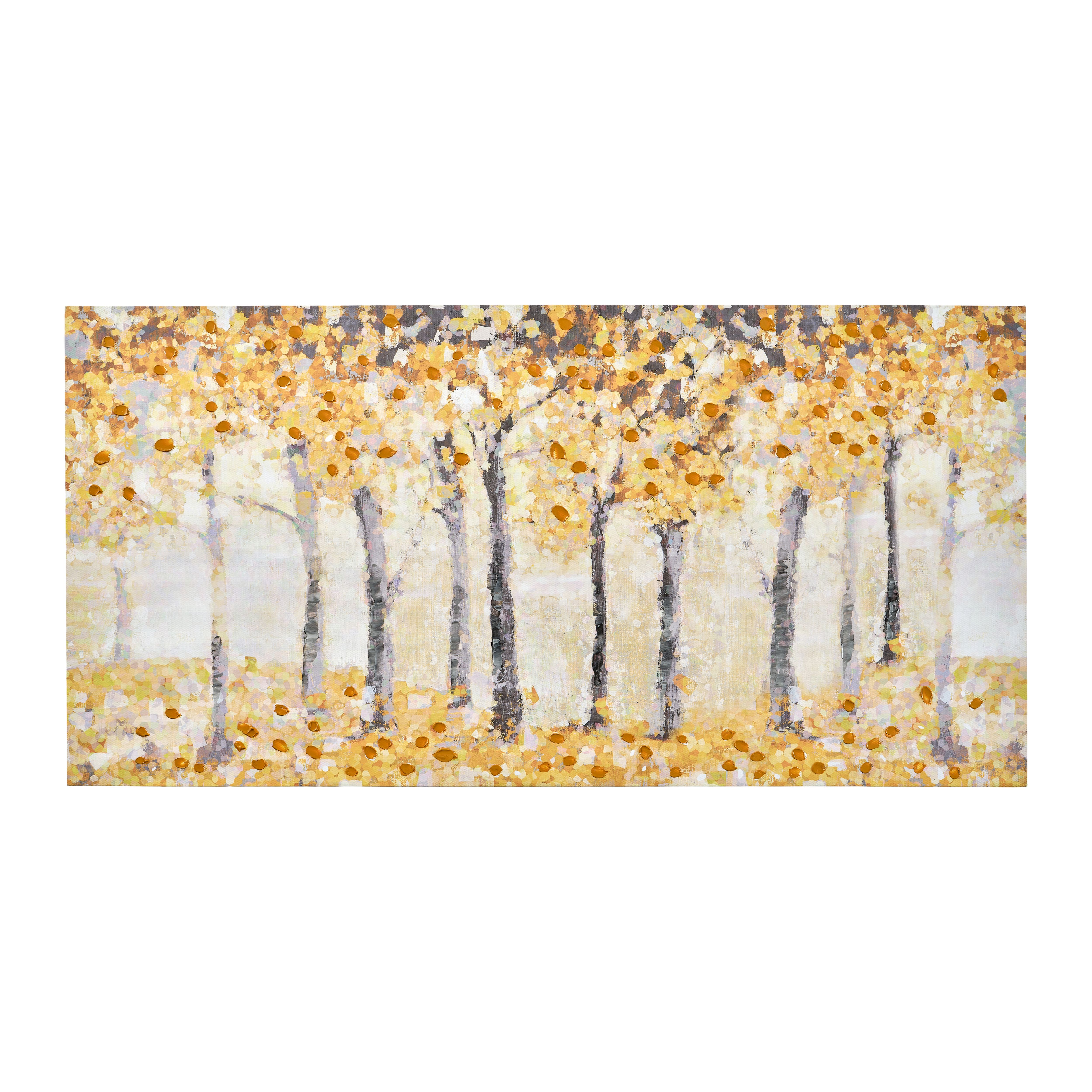 Arthouse Tree Ochre Canvas art (H)40cm x (W)80cm