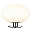 Artic Matt Cream Chrome effect Halogen Table lamp