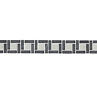 Articha Black & white Natural stone Border tile, (L)300mm (W)50mm