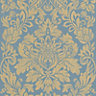 Artisan Blue Gloriana Metallic effect Smooth Wallpaper