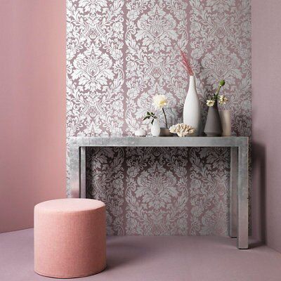 Artisan Mulberry Metallic effect Gloriana Wallpaper