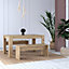 Artisan oak Table (H)74.7cm (W)90cm