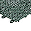 Artor Green Polyethylene (PE) Clippable deck tile (W)555mm (T)10mm, Pack of 2
