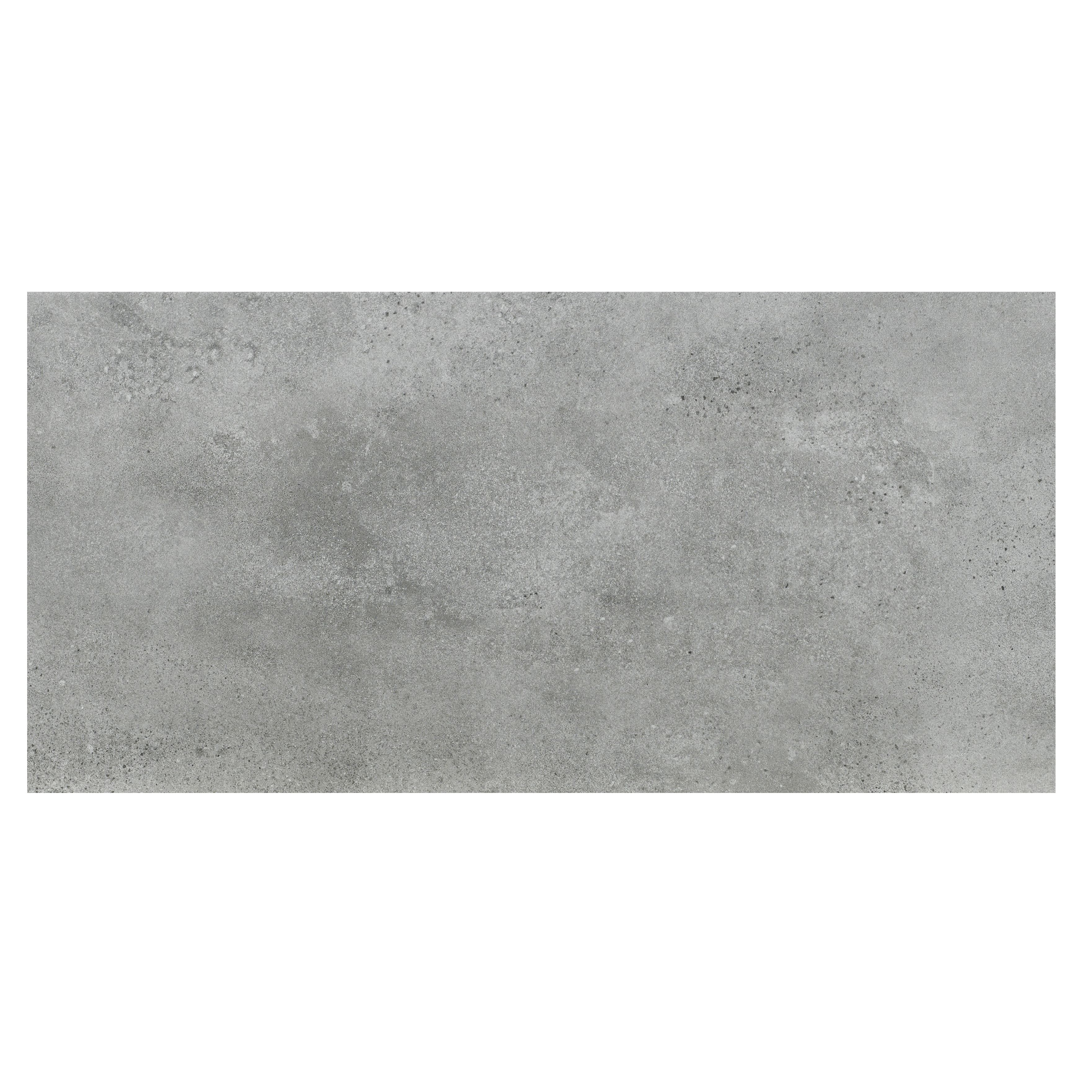 Aruba Grey Matt Stone effect Porcelain Indoor Wall & floor Tile, Pack of 7, (L)600mm (W)300mm